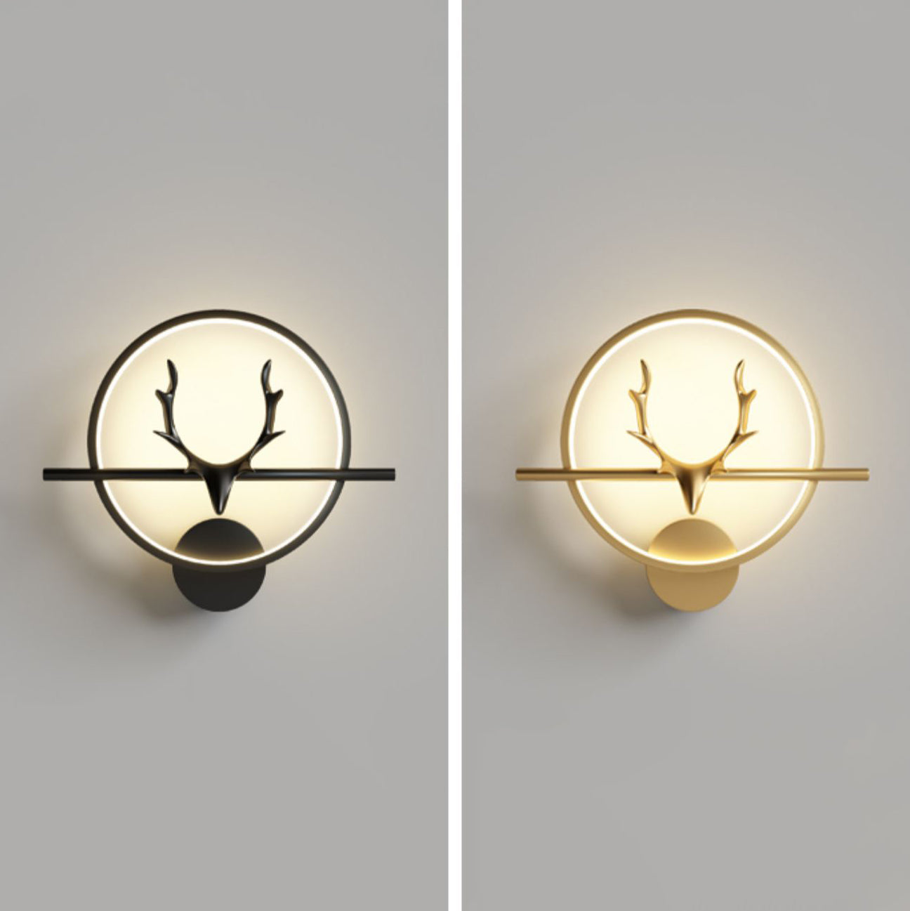 Metal Round Shape Wall Light Modern Style 1 Light Wall Mounted Light Fixtures