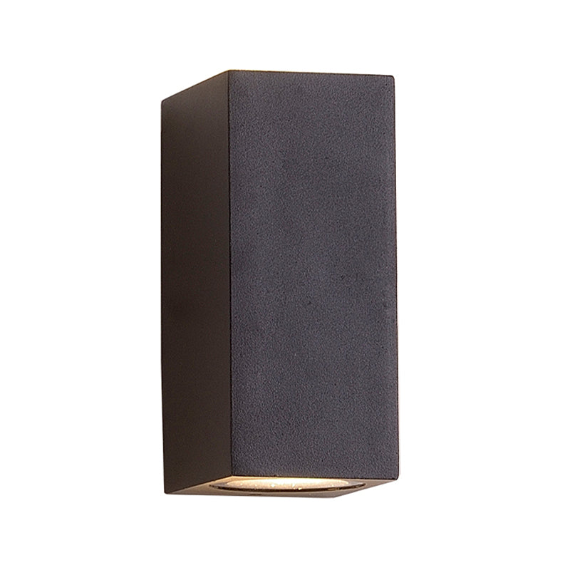 Contemporary Aluminum Wall Light Geometric Wall Washer in Black for Outdoors