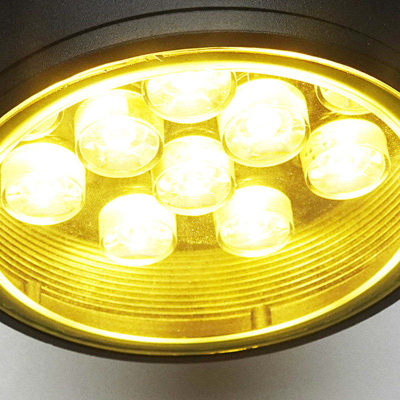 Contemporary Black Wall Light Cylinder 2 Lights Wall Washer with Aluminum for Outdoors