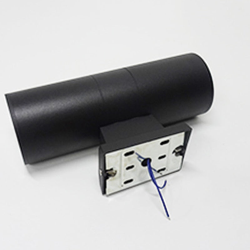 Contemporary Black Wall Light Cylinder 2 Lights Wall Washer with Aluminum for Outdoors