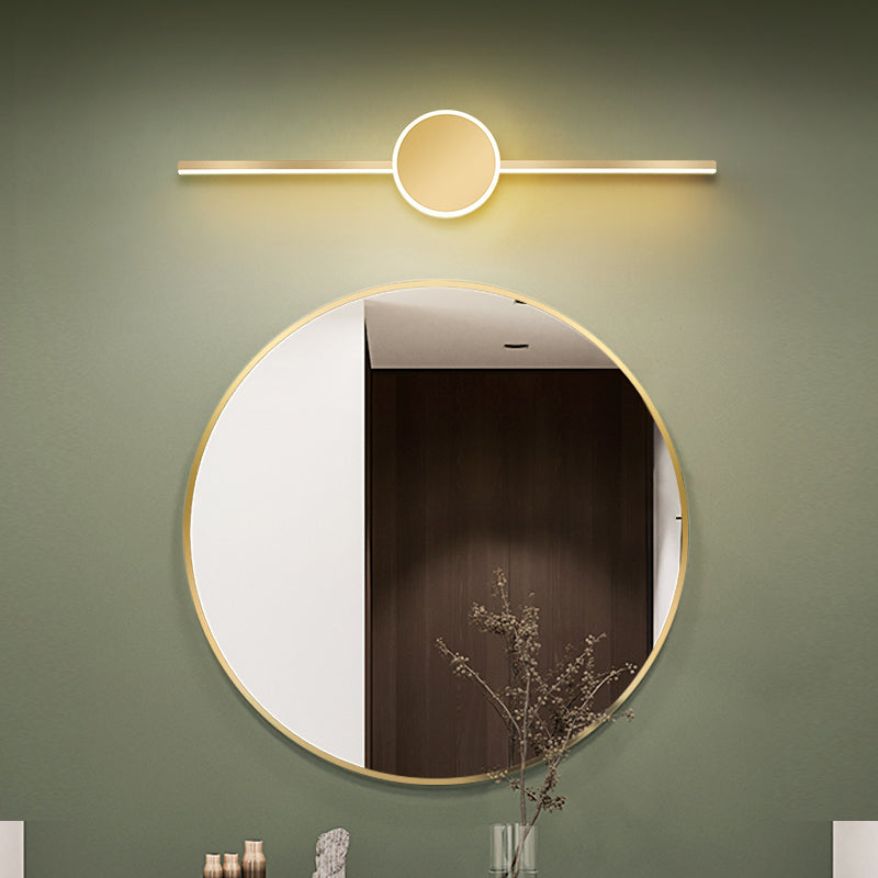 Light Luxury Metal Vanity Light Geometry Vanity Lamp with Acrylic Shade for Shower Room