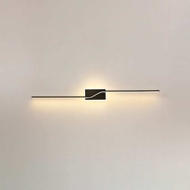 Modern Simple Metal Vanity Light Strip Shape Vanity Lamp with Silica Gel Shade for Bedroom