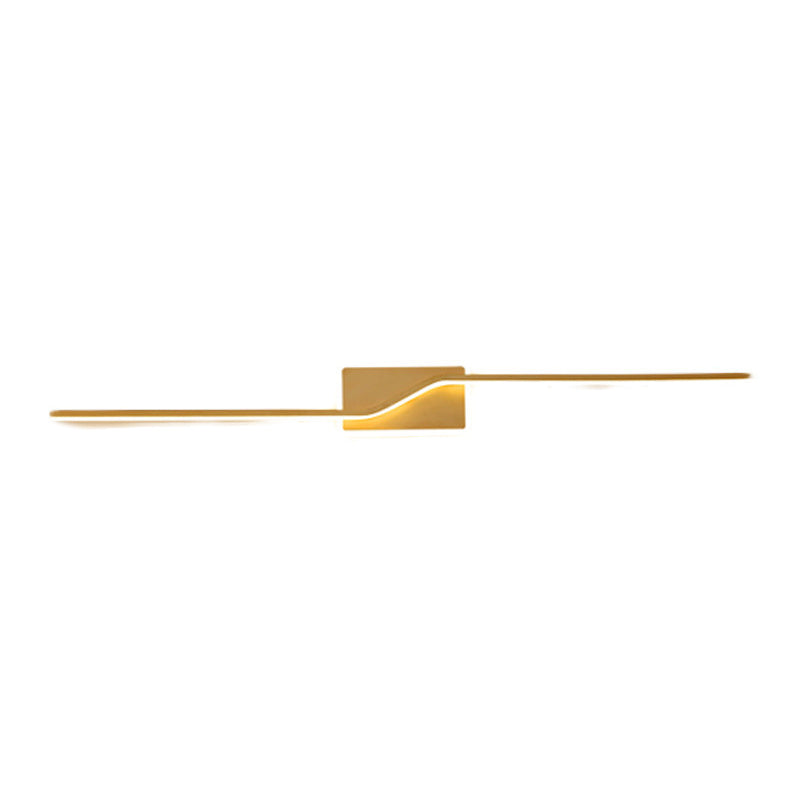 Modern Simple Metal Vanity Light Strip Shape Vanity Lamp with Silica Gel Shade for Bedroom