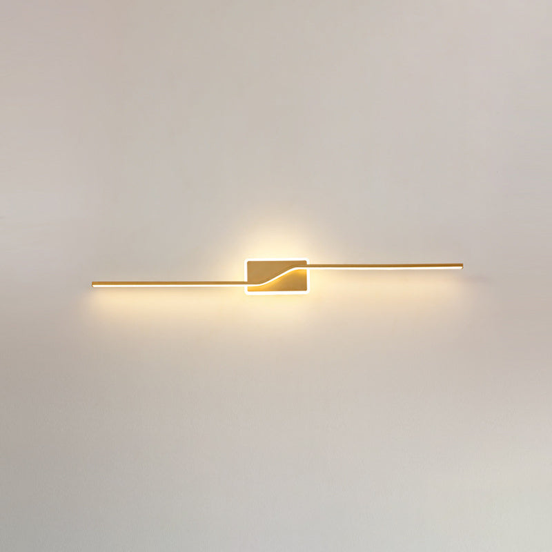 Modern Simple Metal Vanity Light Strip Shape Vanity Lamp with Silica Gel Shade for Bedroom
