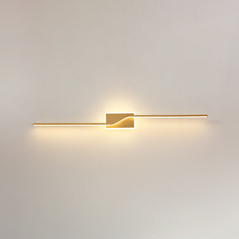 Modern Simple Metal Vanity Light Strip Shape Vanity Lamp with Silica Gel Shade for Bedroom