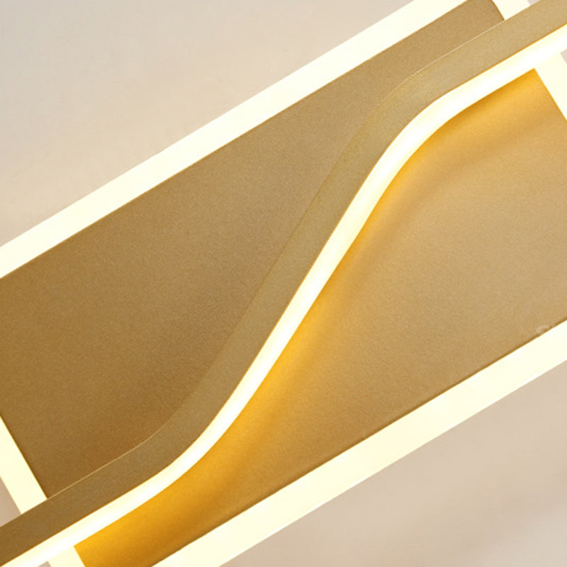 Modern Simple Metal Vanity Light Strip Shape Vanity Lamp with Silica Gel Shade for Bedroom