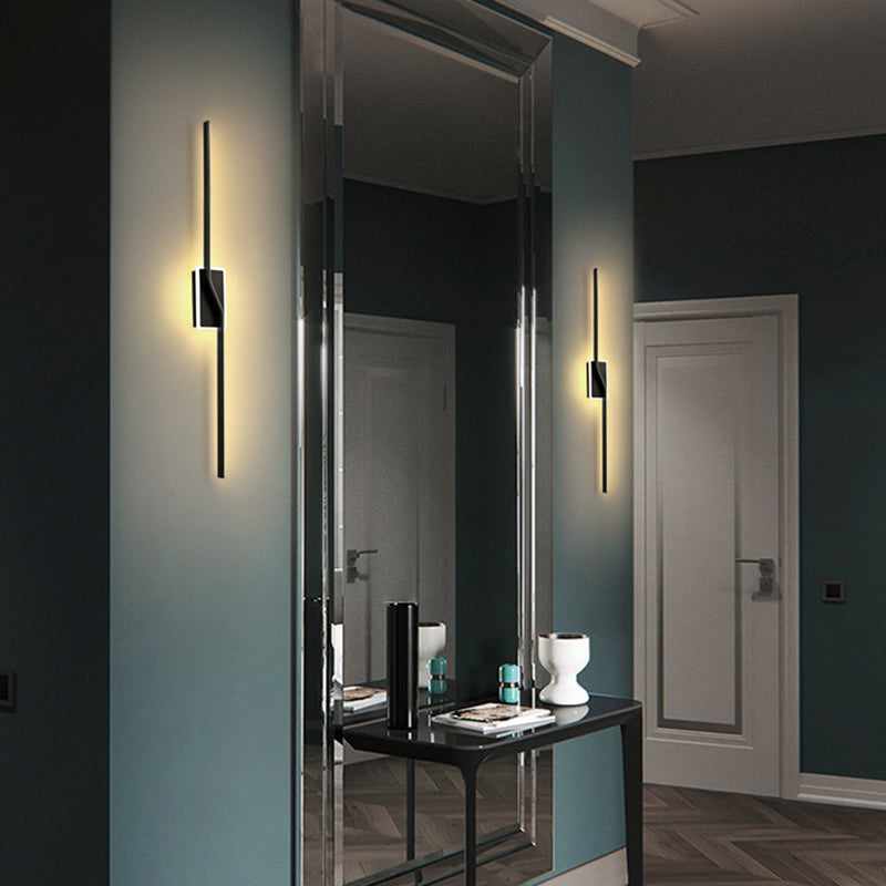 Modern Simple Metal Vanity Light Strip Shape Vanity Lamp with Silica Gel Shade for Bedroom