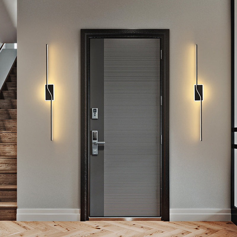 Modern Simple Metal Vanity Light Strip Shape Vanity Lamp with Silica Gel Shade for Bedroom