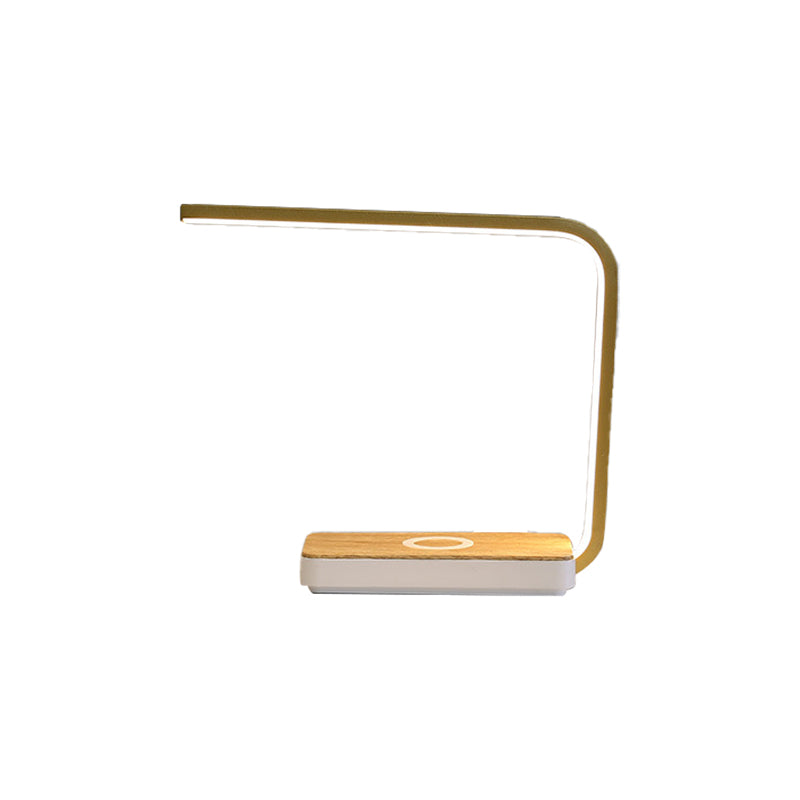 Strip Shade Table Lamp 1-Light LED Desk Light with Aluminum for Bedroom