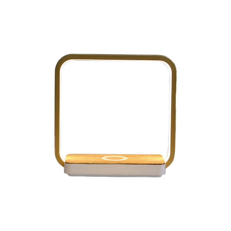 Strip Shade Table Lamp 1-Light LED Desk Light with Aluminum for Bedroom