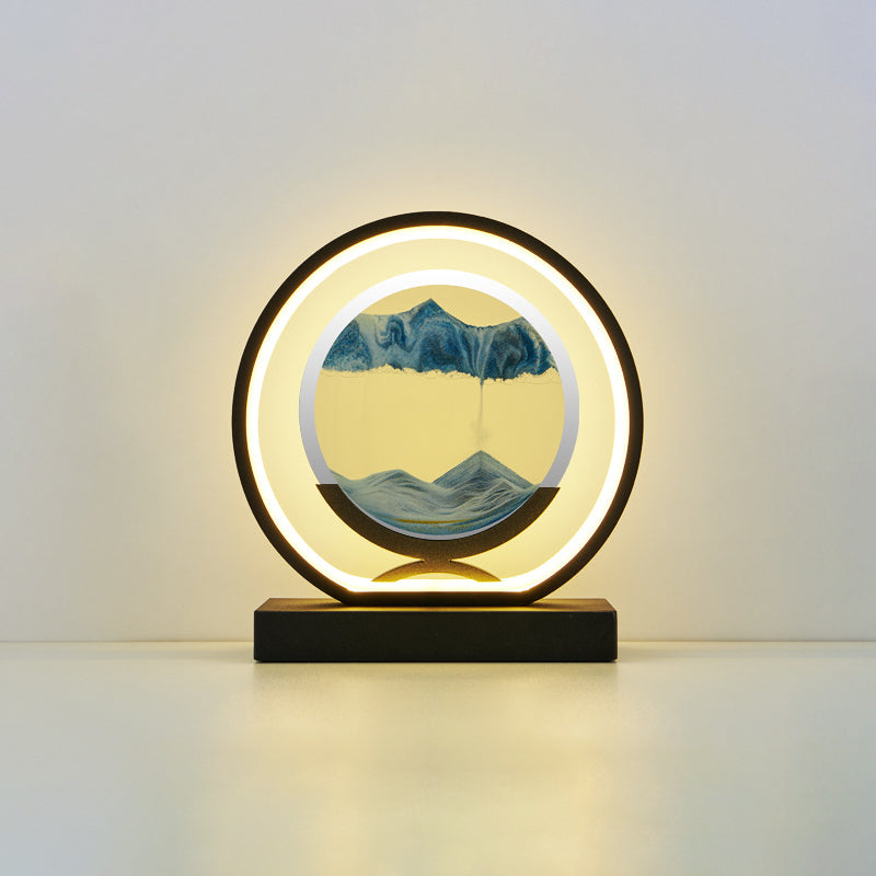1-Light LED Table Lamp Macaron Simple Desk Light with Acrylic Shade for Bedroom