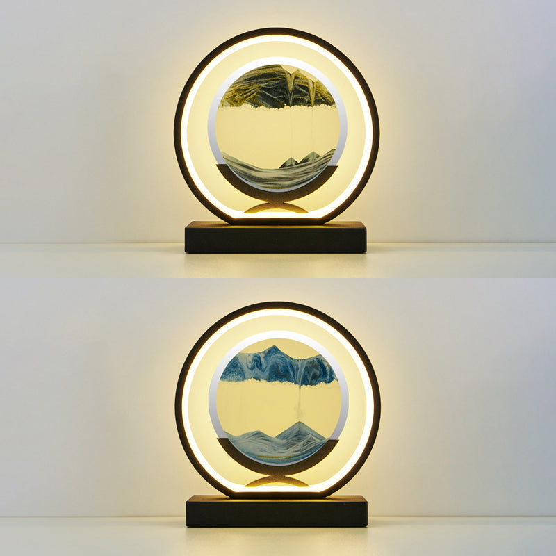 1-Light LED Table Lamp Macaron Simple Desk Light with Acrylic Shade for Bedroom