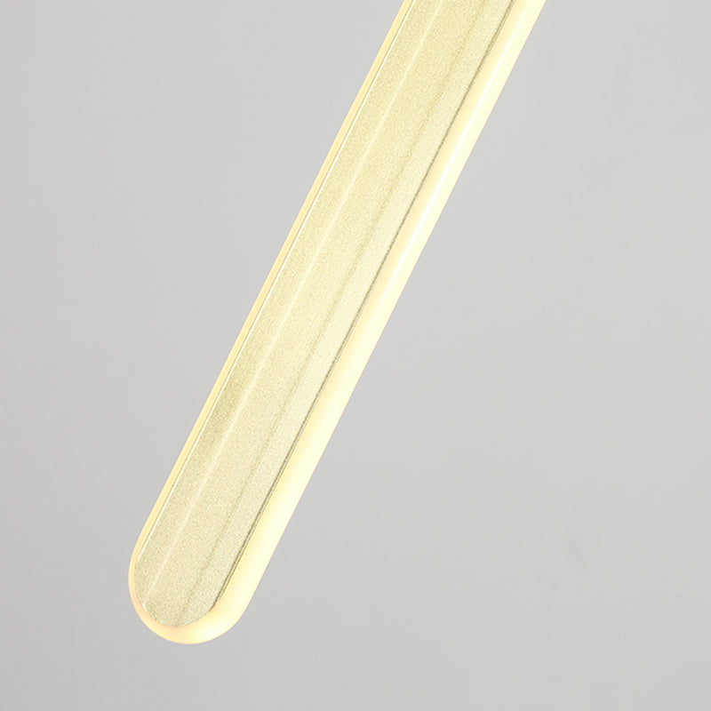 Linear Shape Metal Pendant Light Modern Style 1-Light Hanging Lamp