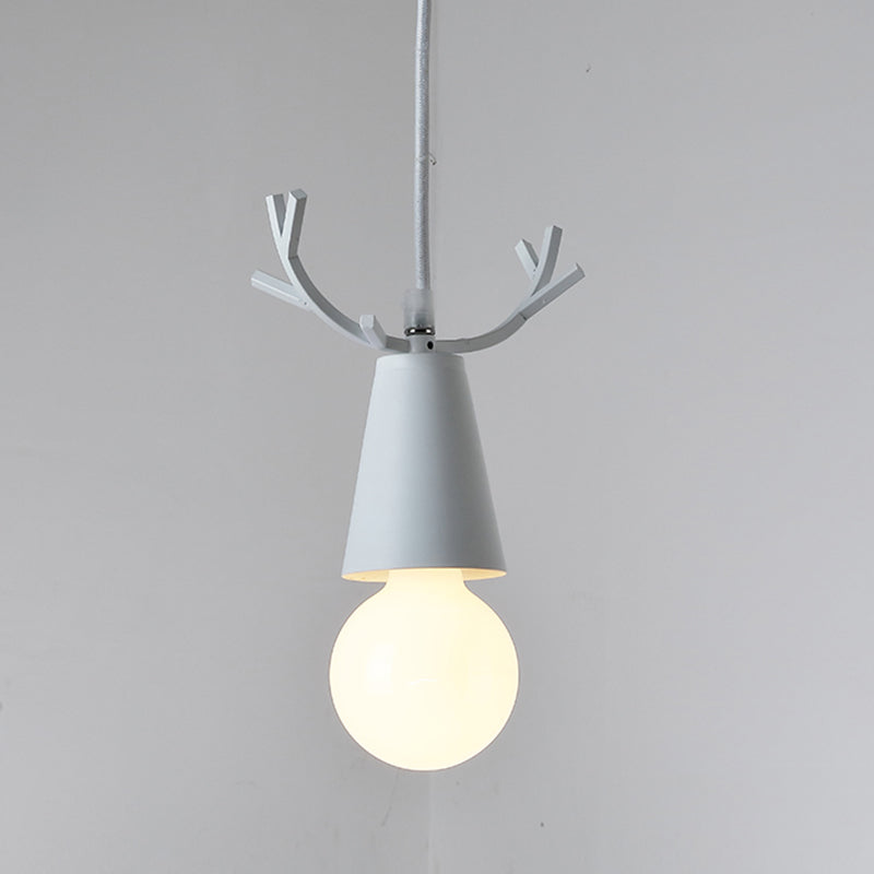 Antlers Metal Hanging Light Fixtures Modern Shop Pendant Light with 1 Light