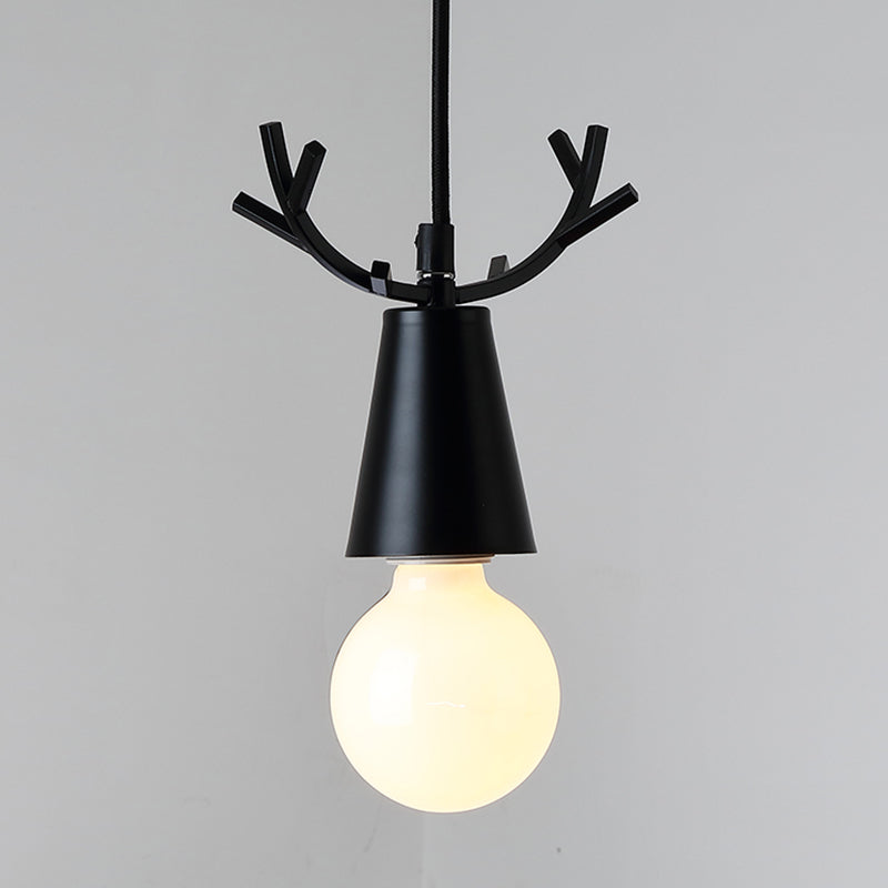 Antlers Metal Hanging Light Fixtures Modern Shop Pendant Light with 1 Light