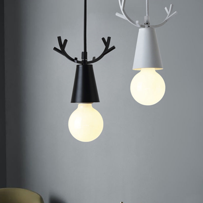 Antlers Metal Hanging Light Fixtures Modern Shop Pendant Light with 1 Light