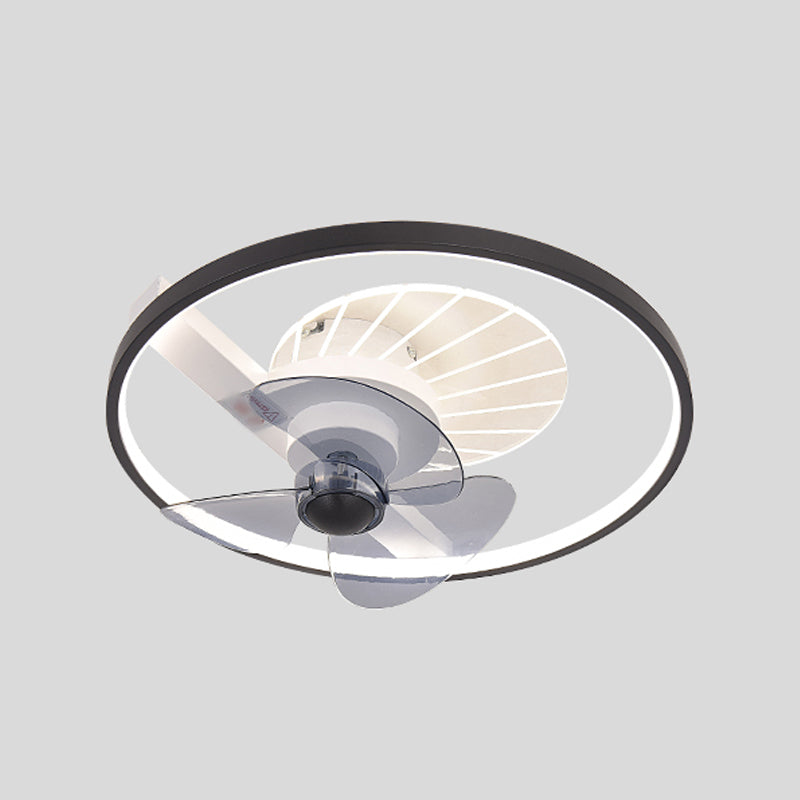 Modern Ceiling Mount Lamp Simple LED Ceiling Fan Light with Acrylic Shade for Living Room