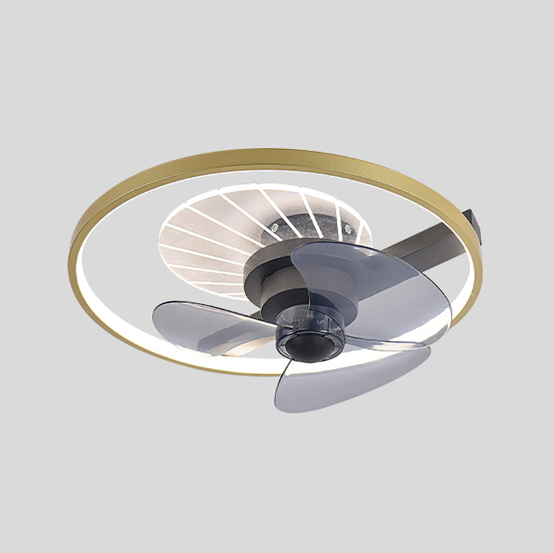 Modern Ceiling Mount Lamp Simple LED Ceiling Fan Light with Acrylic Shade for Living Room