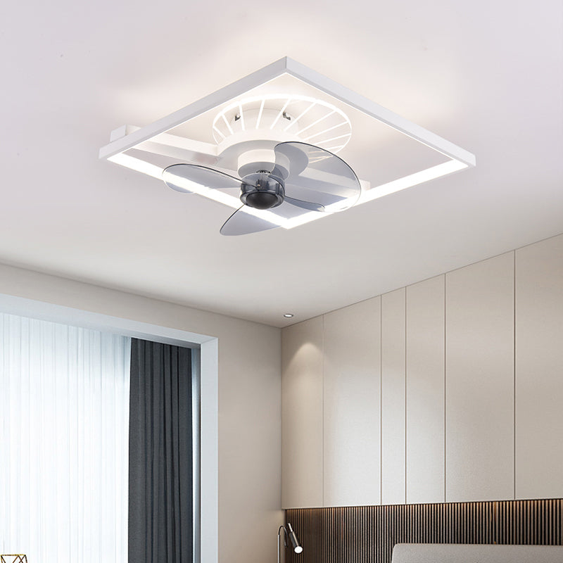 Modern Ceiling Mount Lamp Simple LED Ceiling Fan Light with Acrylic Shade for Living Room