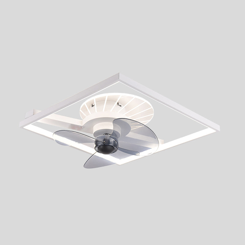 Modern Ceiling Mount Lamp Simple LED Ceiling Fan Light with Acrylic Shade for Living Room
