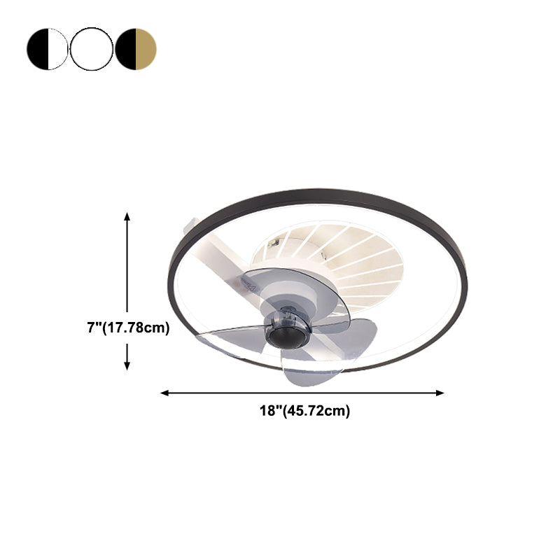 Modern Ceiling Mount Lamp Simple LED Ceiling Fan Light with Acrylic Shade for Living Room