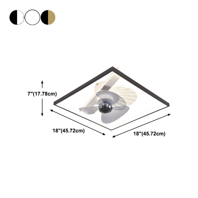 Modern Ceiling Mount Lamp Simple LED Ceiling Fan Light with Acrylic Shade for Living Room