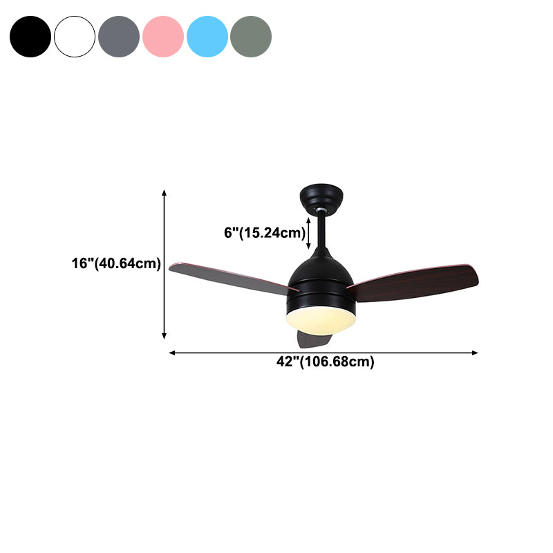 Modern Style Ceiling Fan Lamp Metal 1 Light Ceiling Fan Light for Children's Room