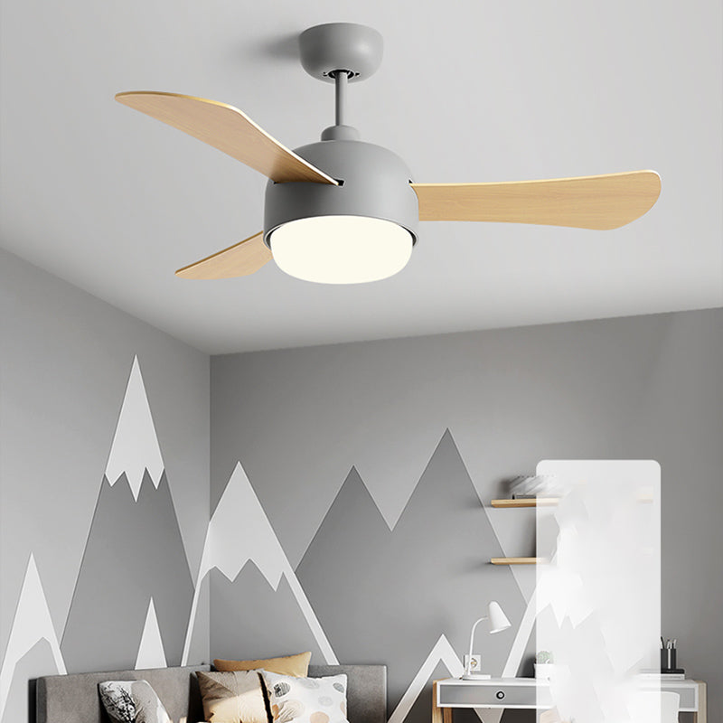 Modern Style Ceiling Fan Lamp Metal 1 Light Ceiling Fan Lighting for Study