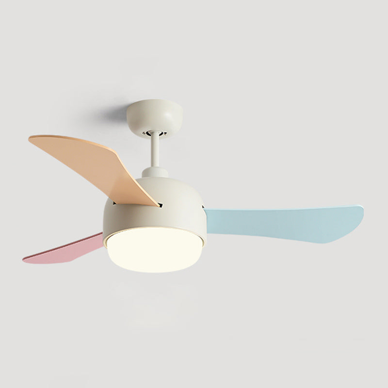 Modern Style Ceiling Fan Lamp Metal 1 Light Ceiling Fan Lighting for Study