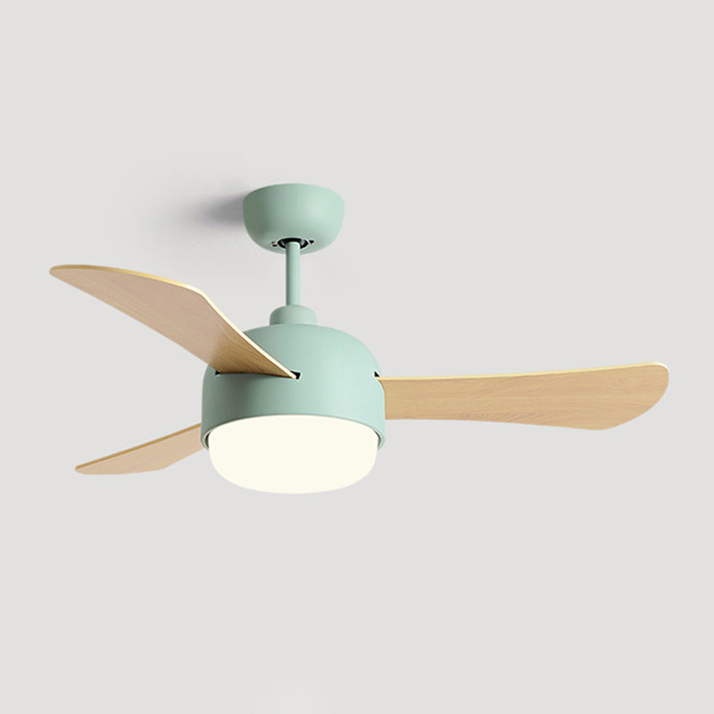 Modern Style Ceiling Fan Lamp Metal 1 Light Ceiling Fan Lighting for Study