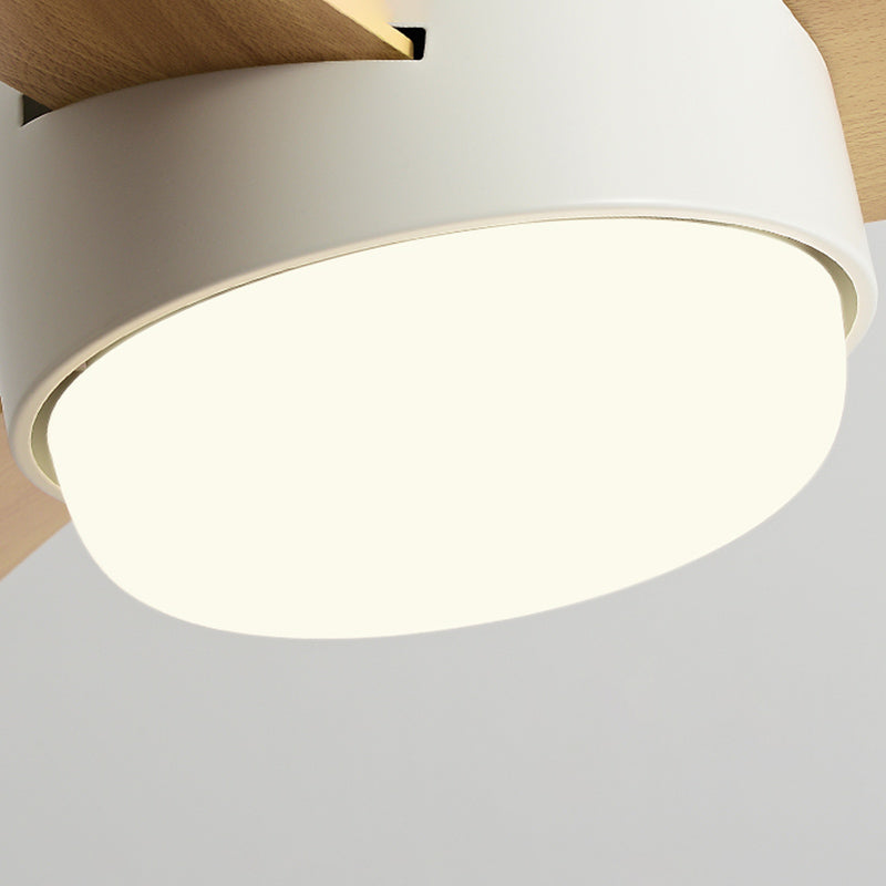 Modern Style Ceiling Fan Lamp Metal 1 Light Ceiling Fan Lighting for Study