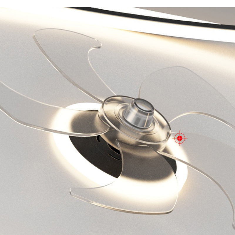 Modern LED Ceiling Fan Light 3 Lights Ceiling Mount Lamp with Silica Gel Shade