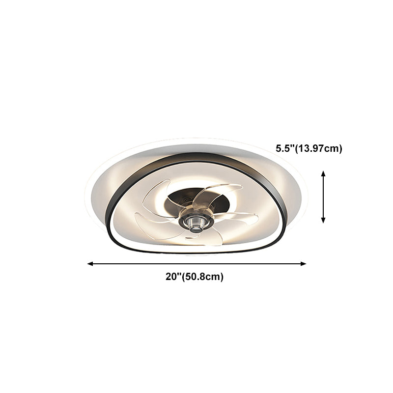 Modern LED Ceiling Fan Light 3 Lights Ceiling Mount Lamp with Silica Gel Shade