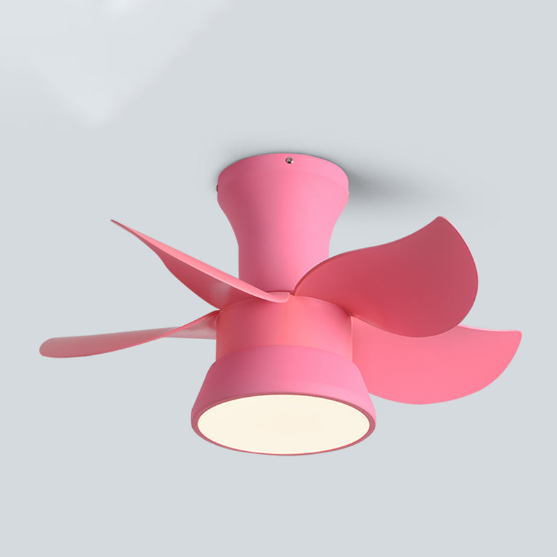 Modern Style Ceiling Fan Lamp Metal 1 Light Ceiling Fan Lighting for Dining Room