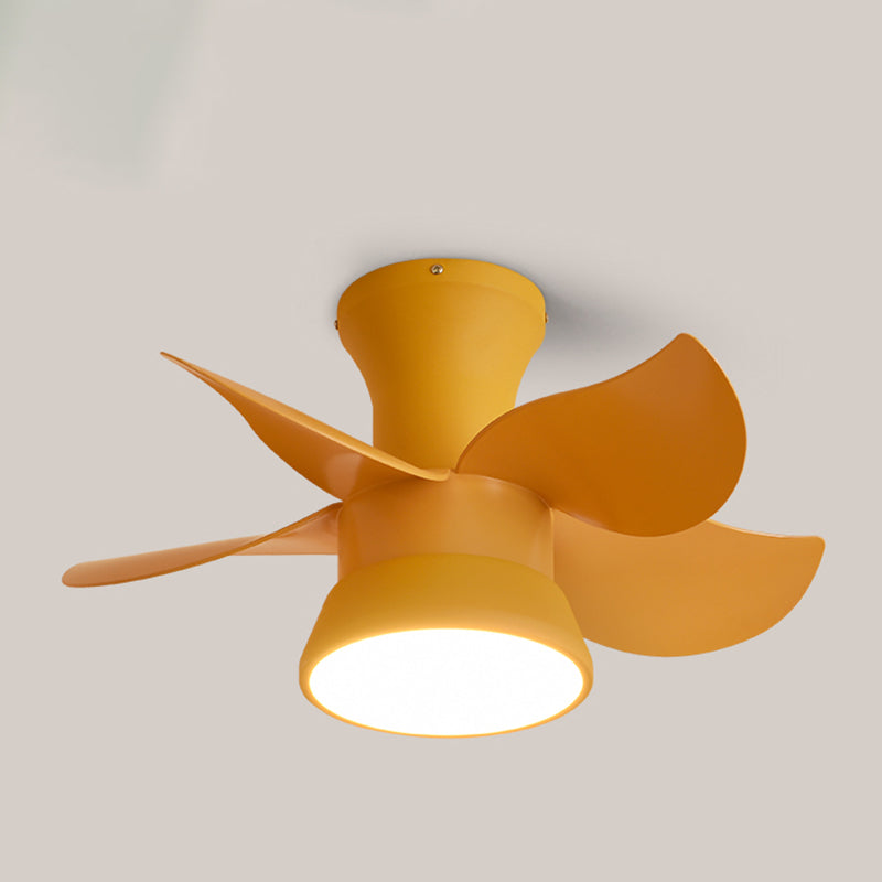 Modern Style Ceiling Fan Lamp Metal 1 Light Ceiling Fan Lighting for Dining Room