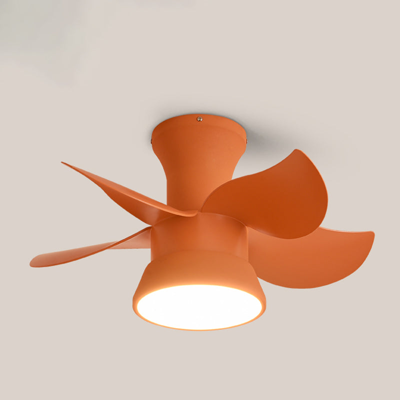 Modern Style Ceiling Fan Lamp Metal 1 Light Ceiling Fan Lighting for Dining Room