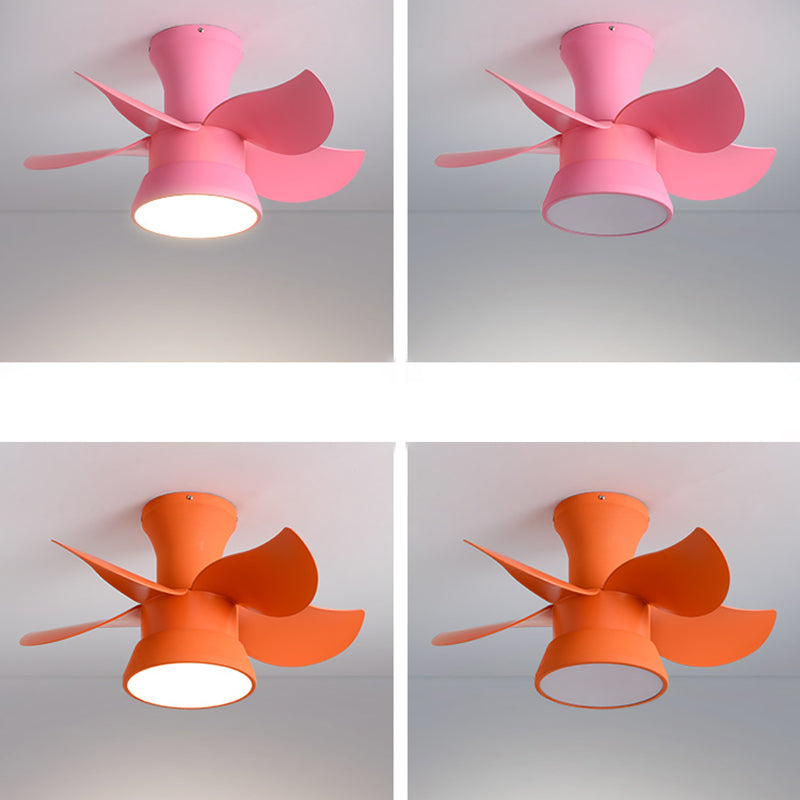 Modern Style Ceiling Fan Lamp Metal 1 Light Ceiling Fan Lighting for Dining Room