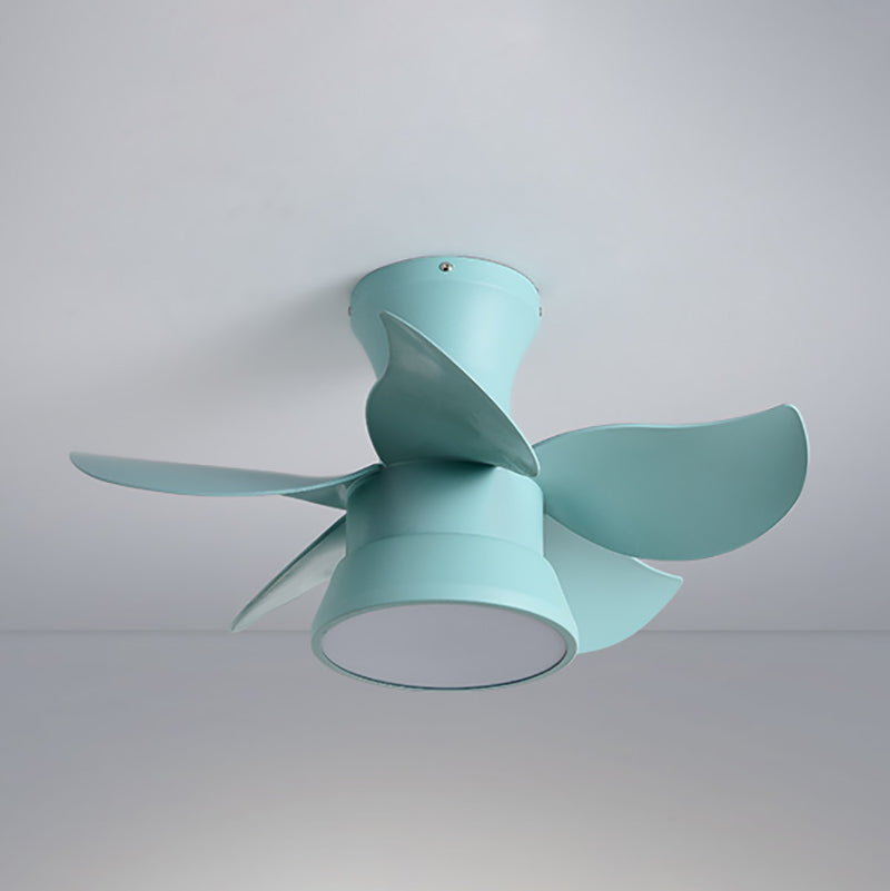 Modern Style Ceiling Fan Lamp Metal 1 Light Ceiling Fan Lighting for Dining Room