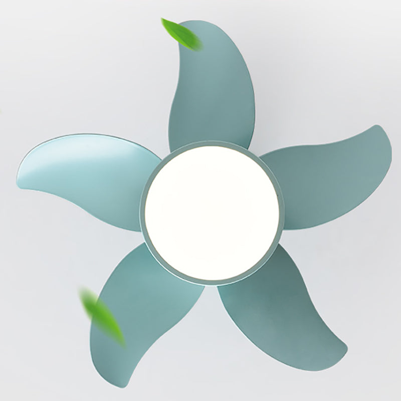 Modern Style Ceiling Fan Lamp Metal 1 Light Ceiling Fan Lighting for Dining Room