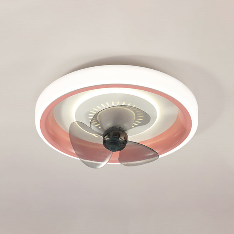 Modern Style Ceiling Fan Lamp Metal 2 Light Ceiling Fan Lighting for Bedroom