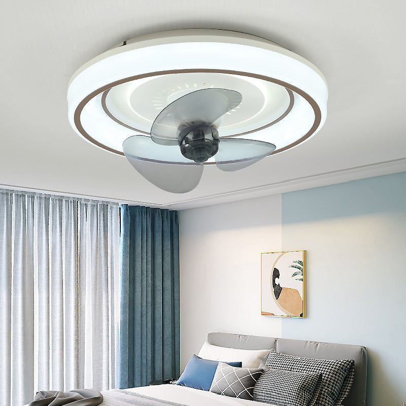 Modern Style Ceiling Fan Lamp Metal 2 Light Ceiling Fan Lighting for Bedroom