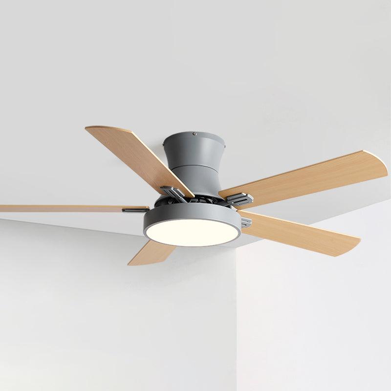 Modern Style Ceiling Fan Lamp Metal 1 Light Ceiling Fan Lighting for Living Room