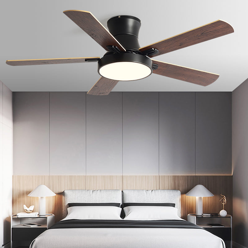 Modern Style Ceiling Fan Lamp Metal 1 Light Ceiling Fan Lighting for Living Room