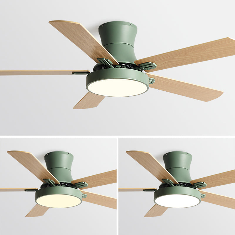 Modern Style Ceiling Fan Lamp Metal 1 Light Ceiling Fan Lighting for Living Room