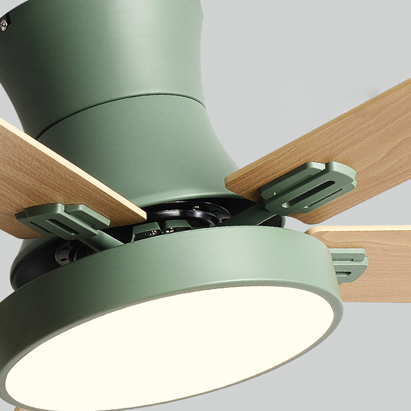 Modern Style Ceiling Fan Lamp Metal 1 Light Ceiling Fan Lighting for Living Room