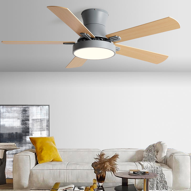 Modern Style Ceiling Fan Lamp Metal 1 Light Ceiling Fan Lighting for Living Room