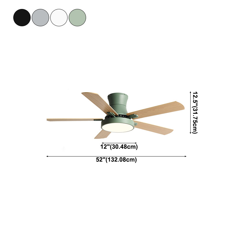 Modern Style Ceiling Fan Lamp Metal 1 Light Ceiling Fan Lighting for Living Room