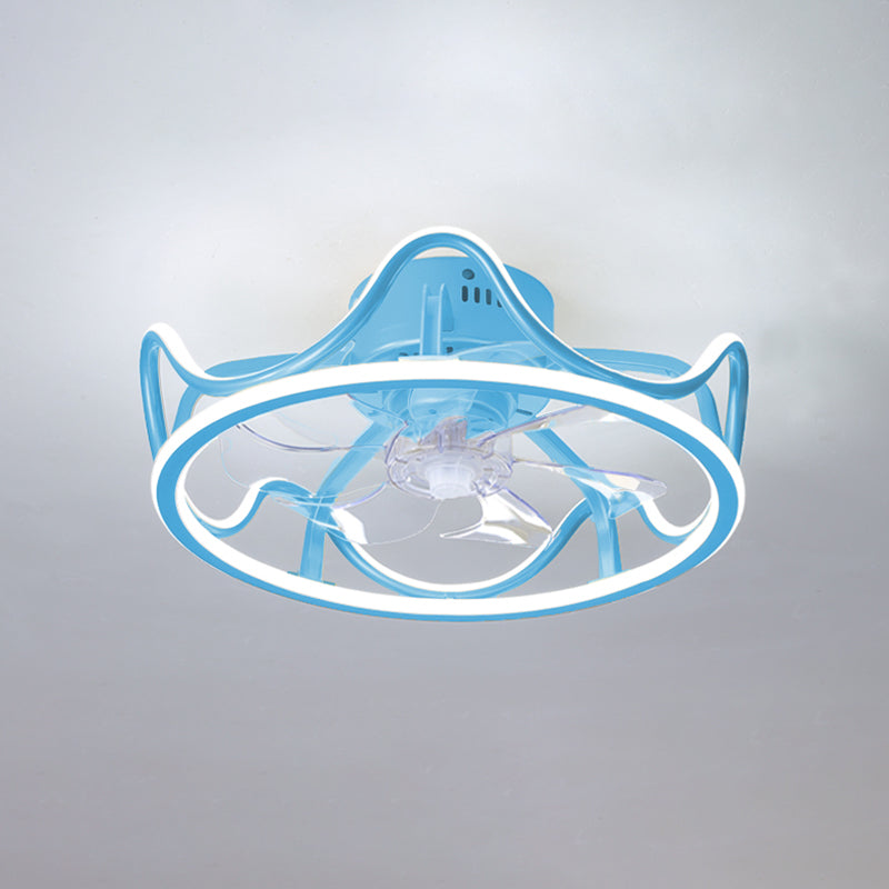 Modern Style Ceiling Fan Lamp Metal 2 Light Ceiling Fan Lighting for Children's Room