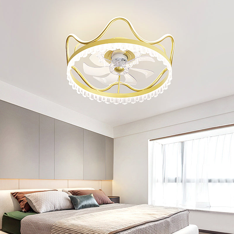 Modern Style Ceiling Fan Lamp Metal 2 Light Ceiling Fan Lighting for Children's Room