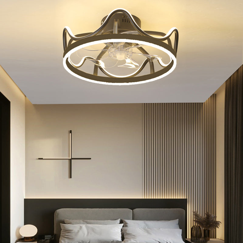 Modern Style Ceiling Fan Lamp Metal 2 Light Ceiling Fan Lighting for Children's Room
